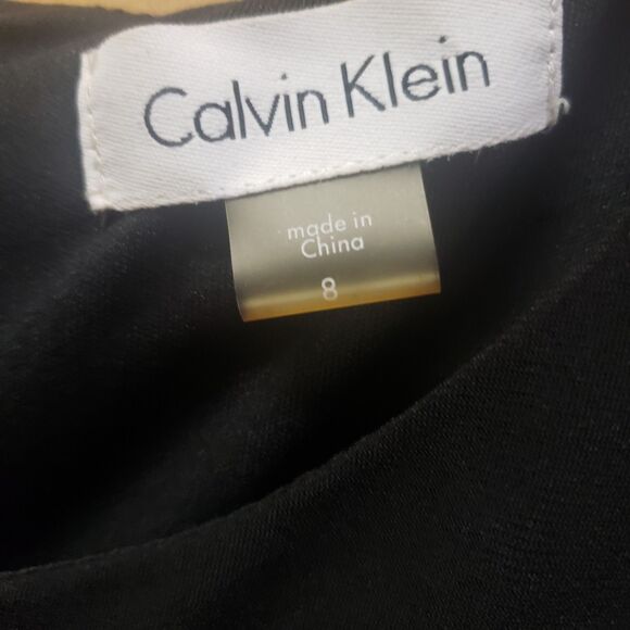 Calvin Klein Womens Long Sleeve Beaded Cocktail Dress Color: Black Sz 8 - Picture 5 of 6